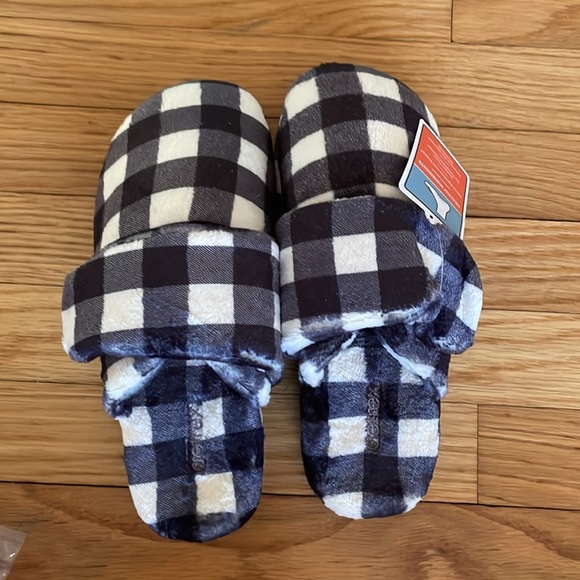 Aetrex Mandy grey plaid slippers - Picture 3 of 5